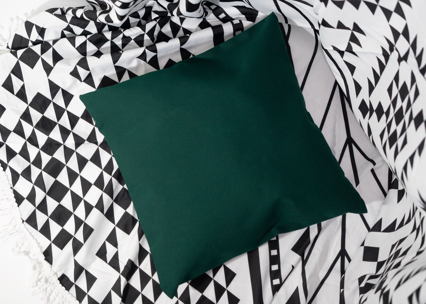 Pair of Recycled Sailcloth Cushion Covers in Green