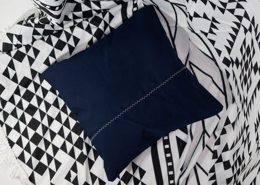 Pair of Recycled Sailcloth Cushion Covers in Navy Blue