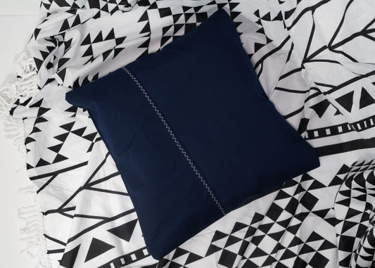 Pair of Recycled Sailcloth Cushion Covers in Navy Blue