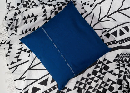 Pair of Recycled Sailcloth Cushion Covers in Blue and Grey